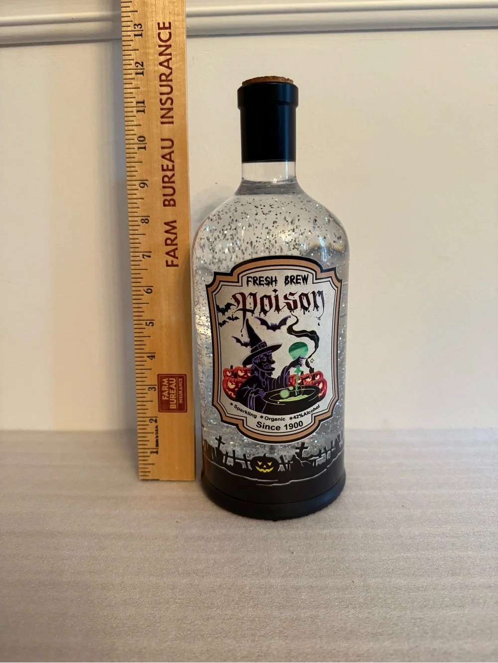 Halloween Glitter Motion Poison Bottle Cracker Barrel Exclusive